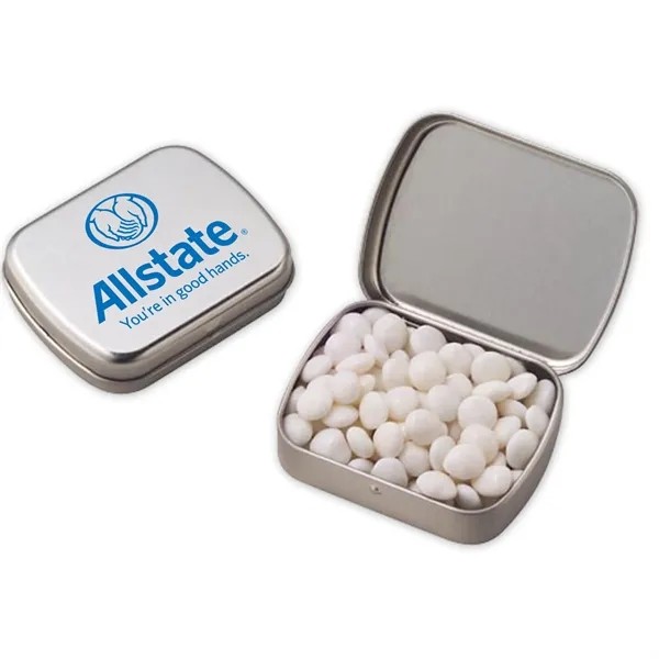 Small Hinged Tin With White Mints for