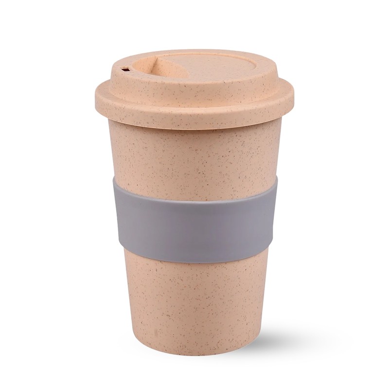 Wheat Fibre Sipper with Silicon Band - 350 Ml for