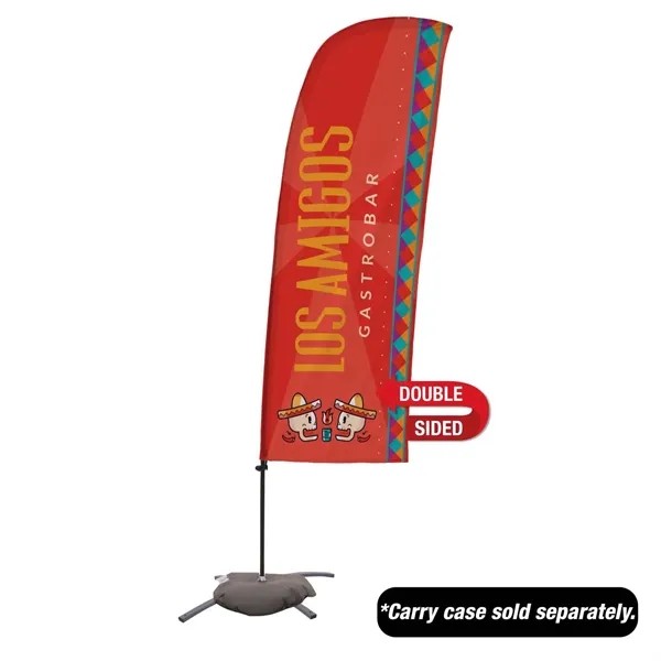7.5' Value Blade Sail Sign Flag Kit Double-Sided Cross Base for
