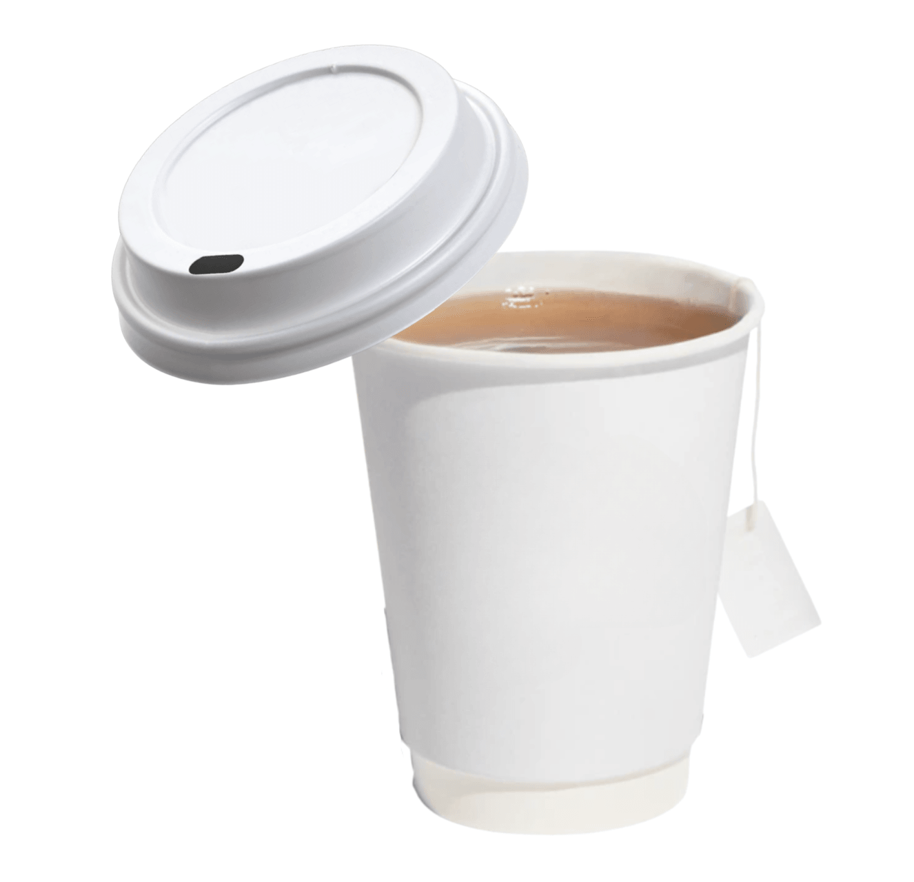 Paper Coffee Cups with Plastic Lids for