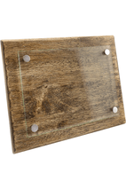 8" x 10" Barnwood Floating Glass Plaque