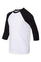 BELLA + CANVAS Youth Three-Quarter Sleeve Baseball Tee