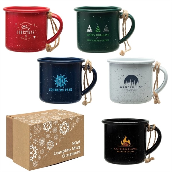 Mini Campfire Mug Holiday Christmas Tree Ornament for