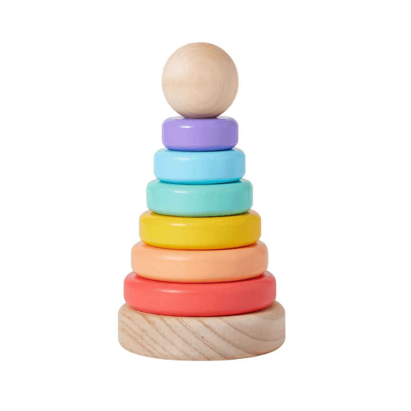 Baby Wooden Toy - Somersault Wooden Rainbow Stacking Rings for