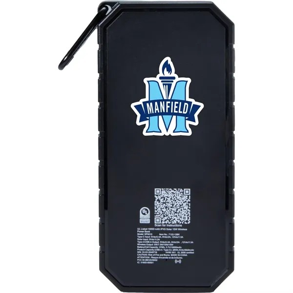 UL Listed 10000 IPX5 Solar 15W Wireless Power Ban for