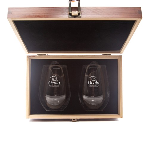 Santa Fe Wine Glass - Set of 2 - Branded Black Box for