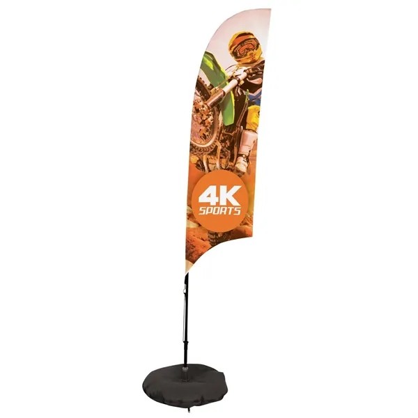 7' Streamline Razor Sail Sign Flag, 1-Sided, 3-Leg Scissor for