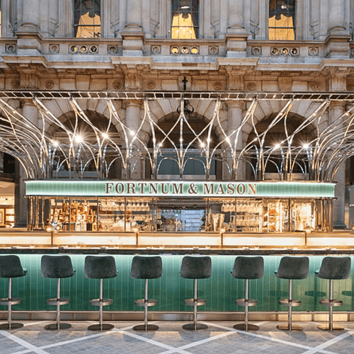 Three Course Dinner with Cocktail for Two at The Fortnum & Mason Bar and Restaurant at Royal Exchange for