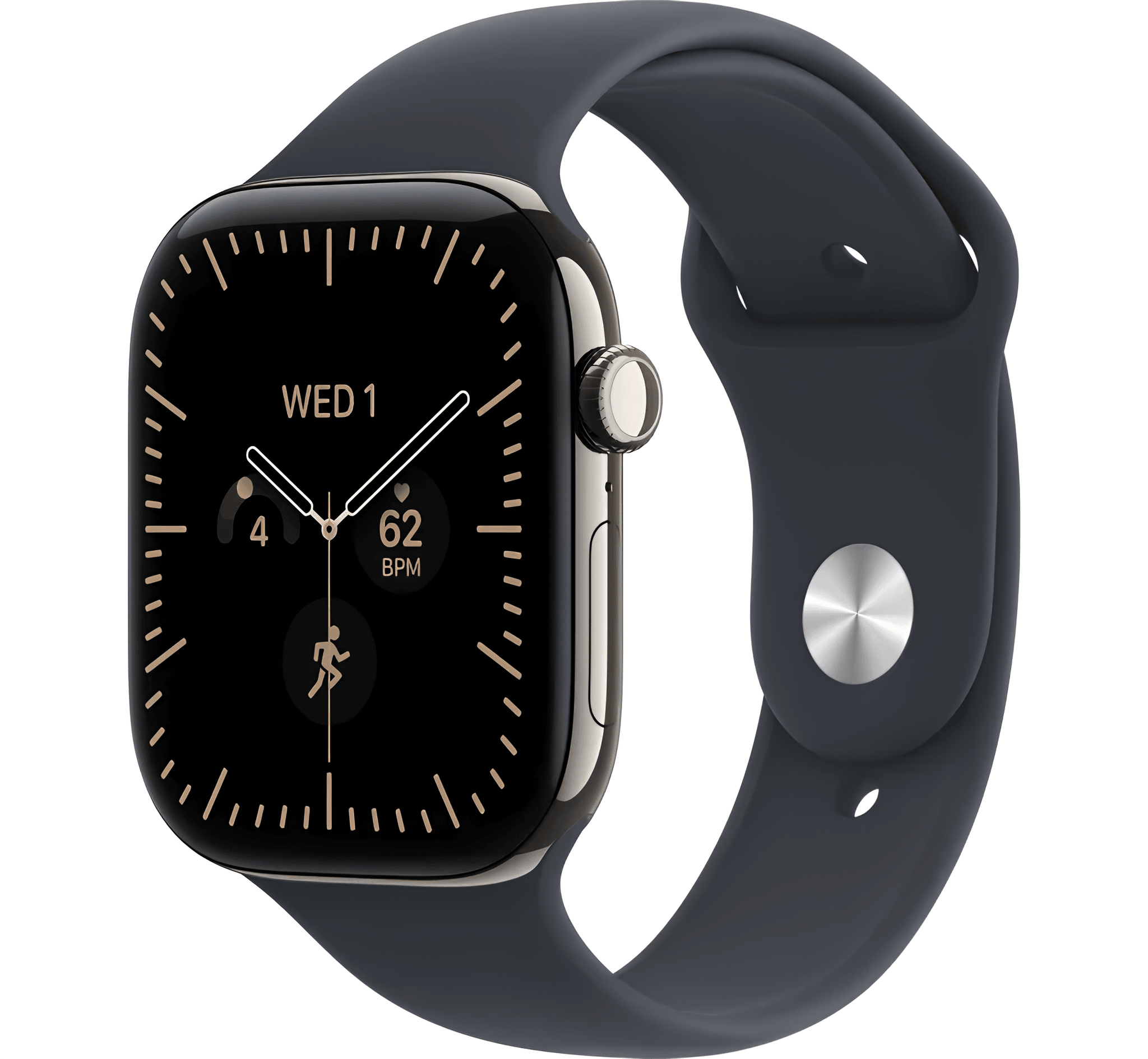 Watch Series 12 GPS+Cellular, 46mm Black Aluminum Case w/ Black Sport Band  for