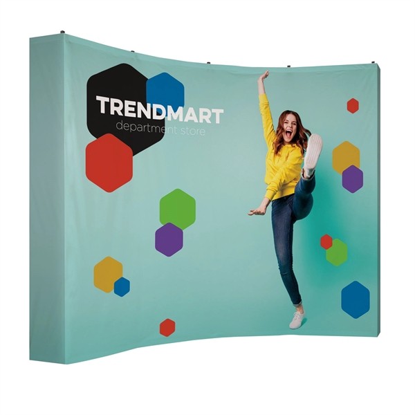 10' Curved Splash Floor Display Wrap Kit (Poly Knit) for