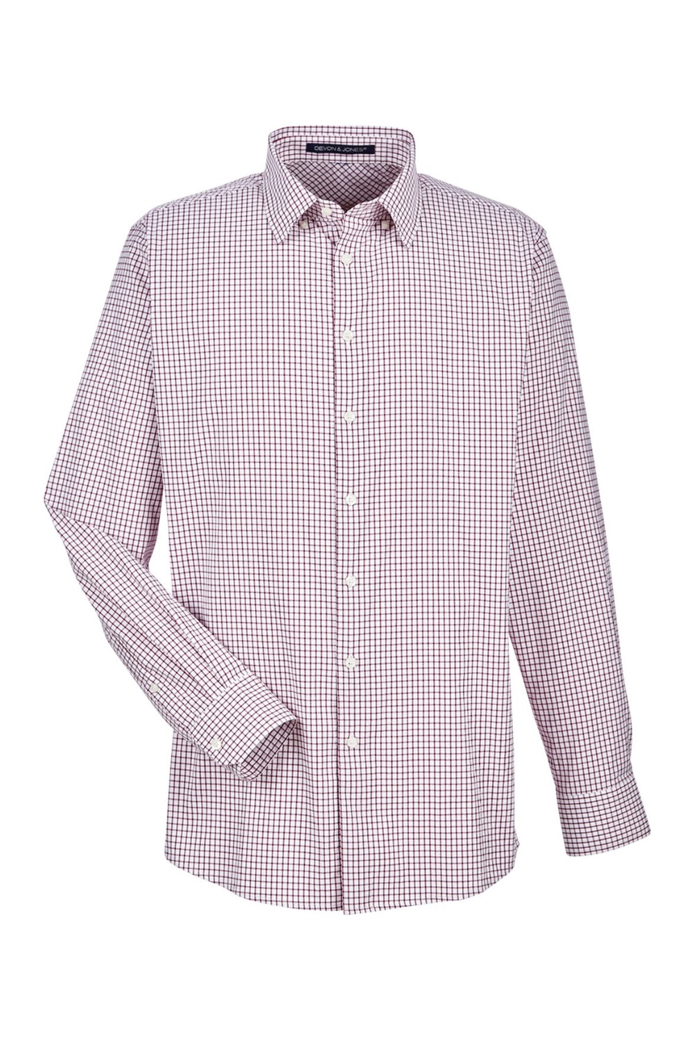 Devon & Jones CrownLux Performance Men's Micro Windowpane Shirt for