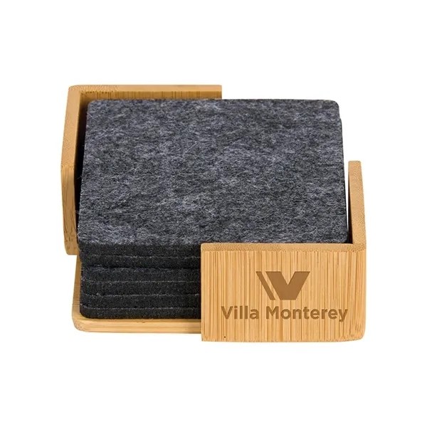 Redmond 6pc Recycled Felt Coaster Set for