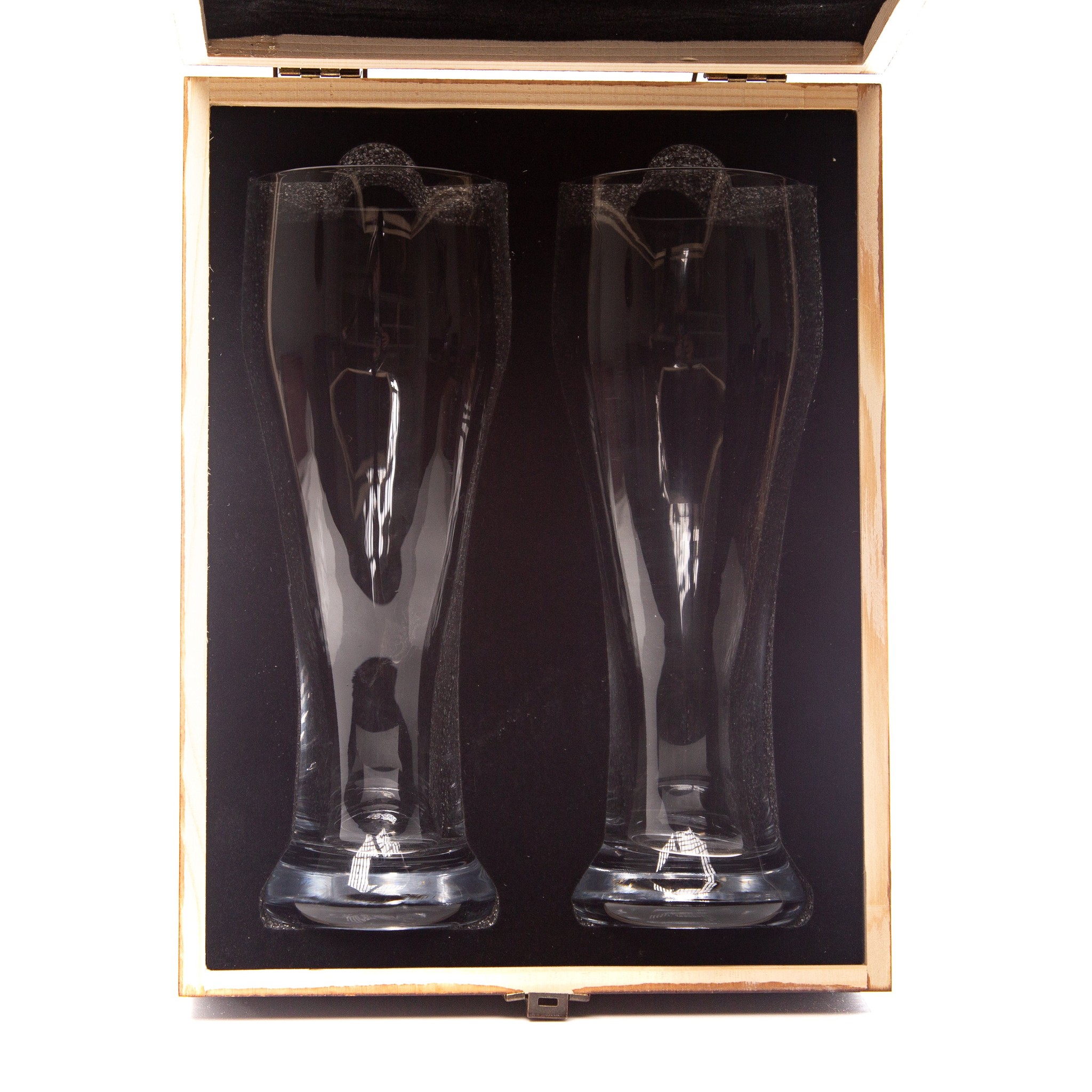 Torrey Pilsner Glass - Set of 2 - Wood Box for