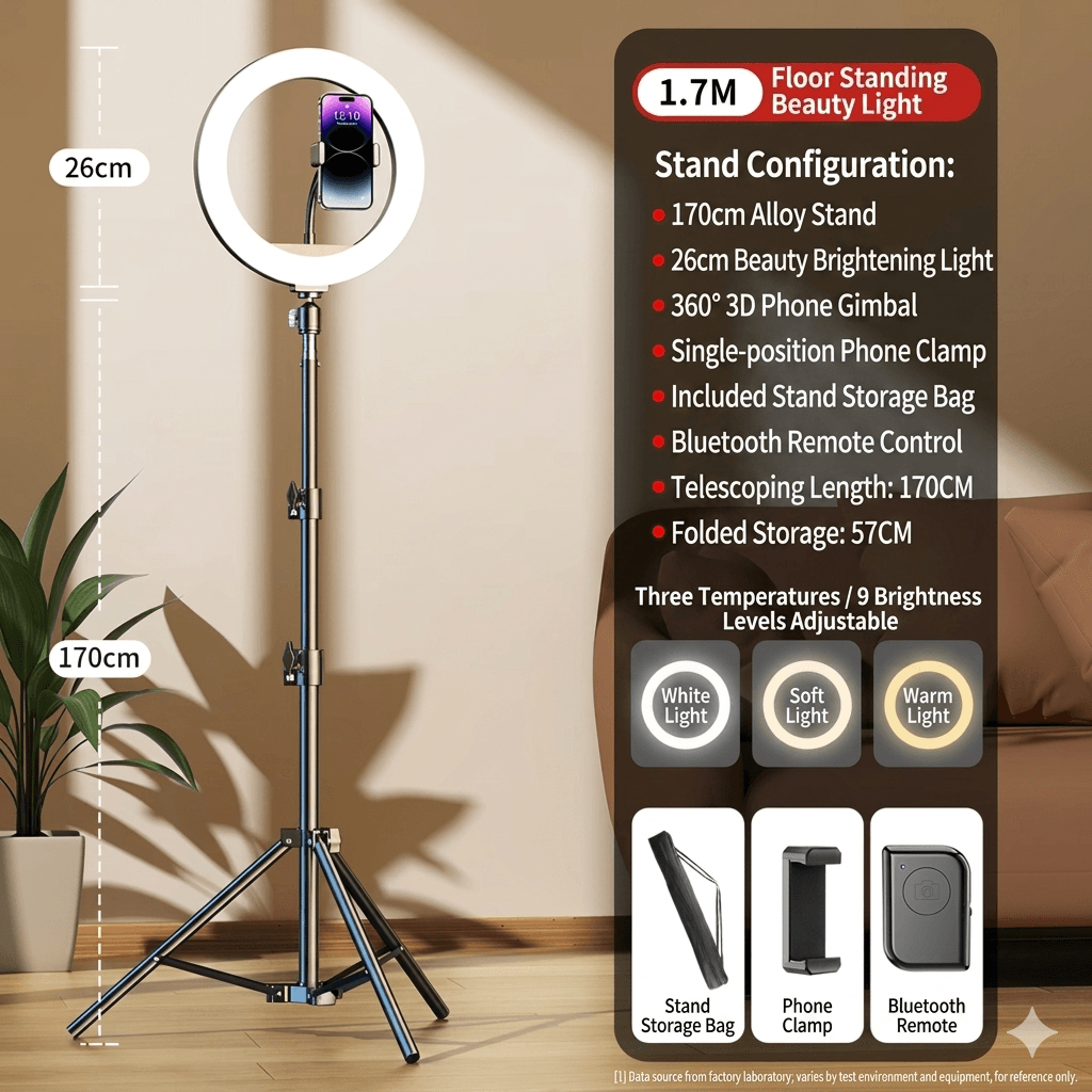 Ring Light with Phone Holder for