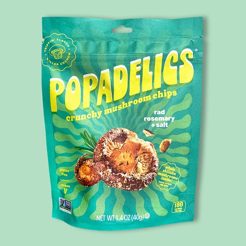 Rad Rosemary & Salt Crunchy Mushroom Chips 1.4 oz for