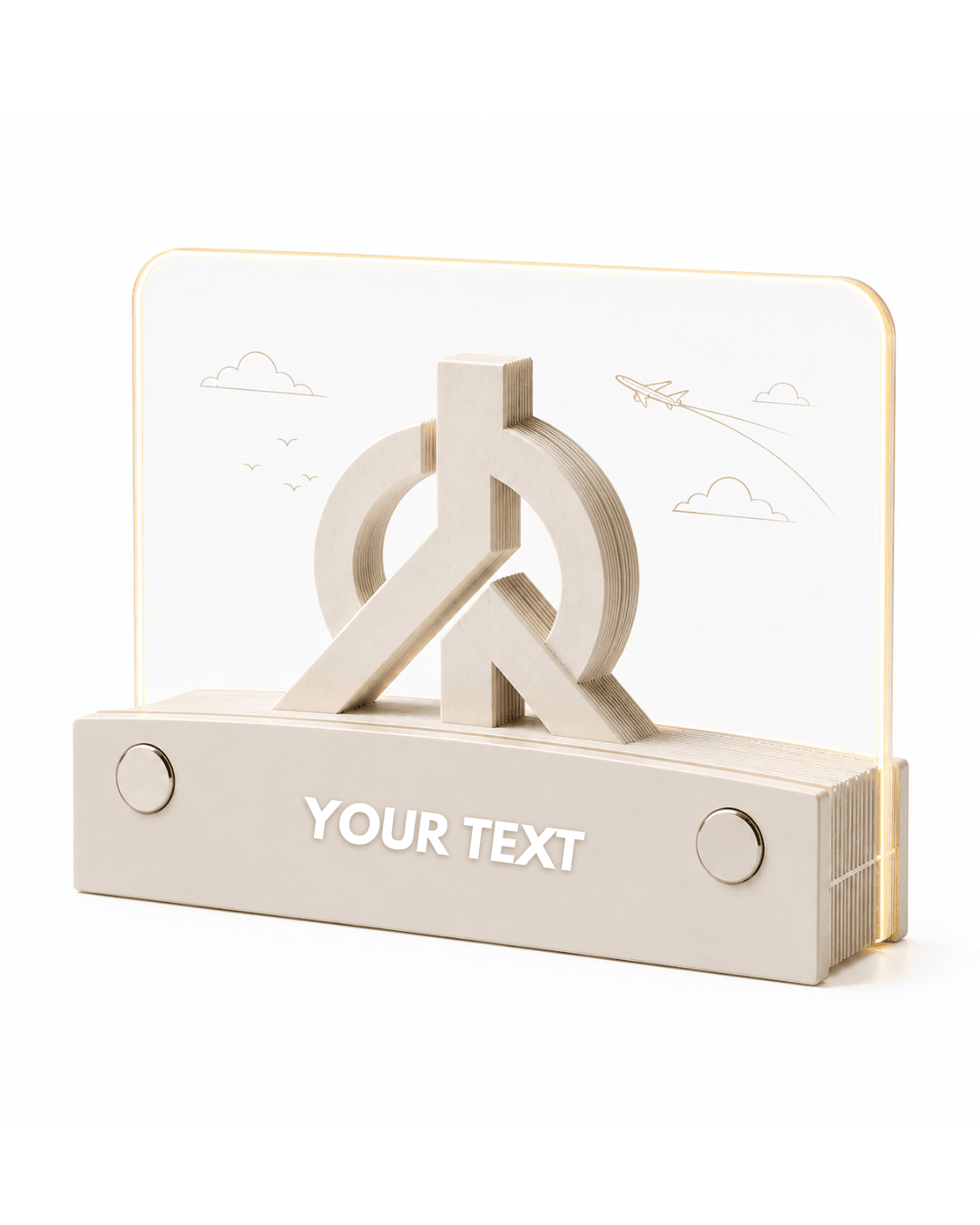 Custom 3D Paper Memo Lamp - Vertical Format for