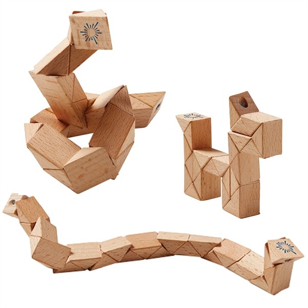 Wooden Snake Puzzle Toy for