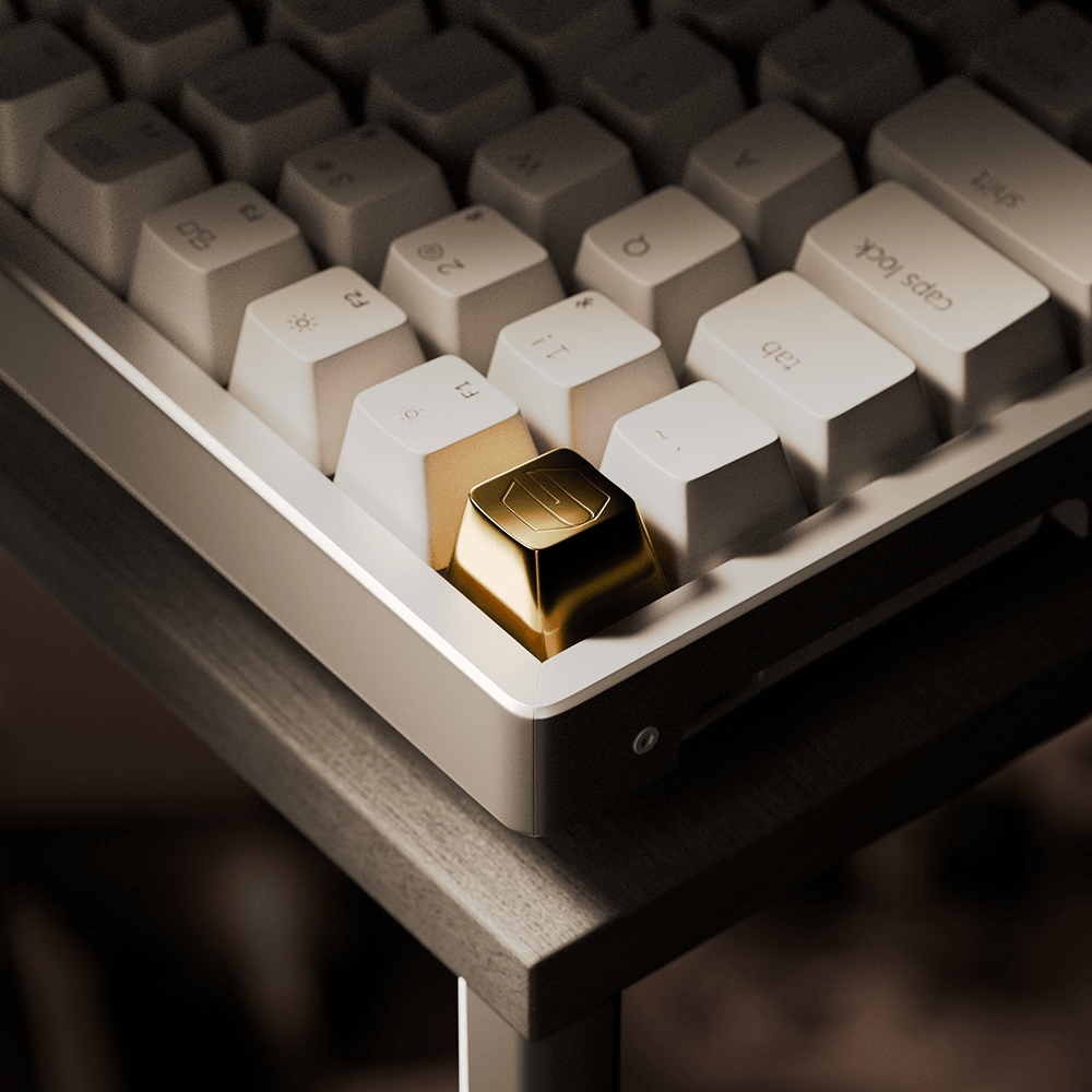 14K Yellow Gold Keycap for
