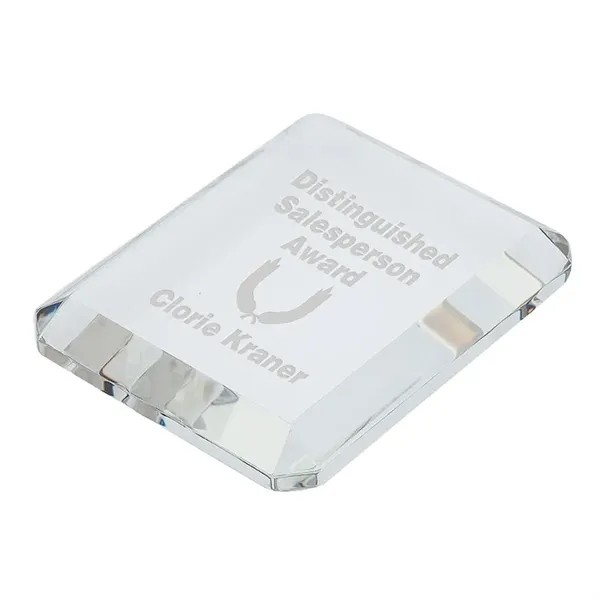Prato Rectangle Crystal Paperweight for