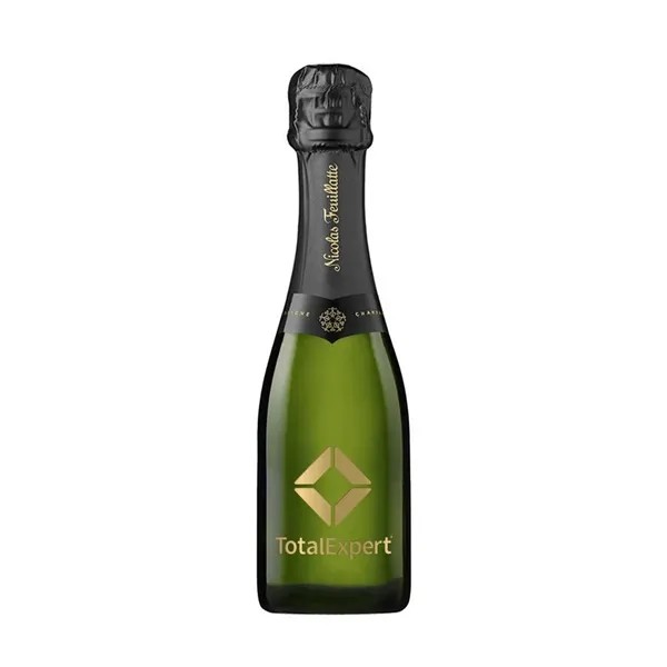 Mini Nicolas Feuillatte Brut Champagne Bottle / Etched for
