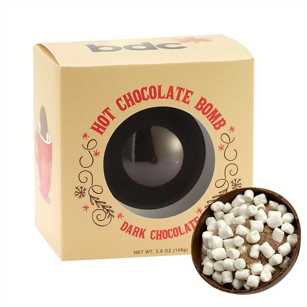 Hot Chocolate Bomb in Window Box - Dark Chocolate for
