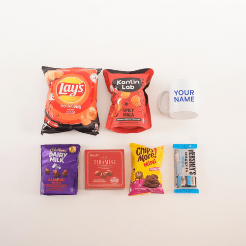 Personalized Mug with Snack Mix for