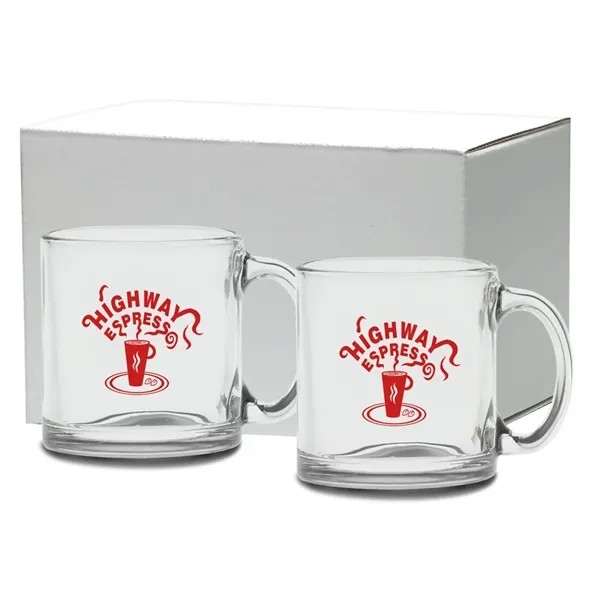 13 oz. Clear Glass Coffee Mug Gift Set for
