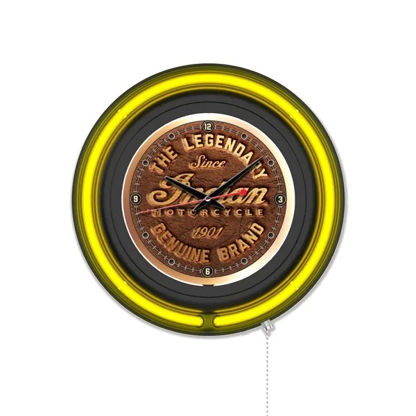 15" Double-Ring Neon Wall Clock for