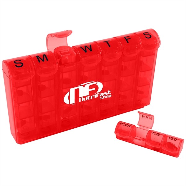 28 Compartment Pill Organizer Box for
