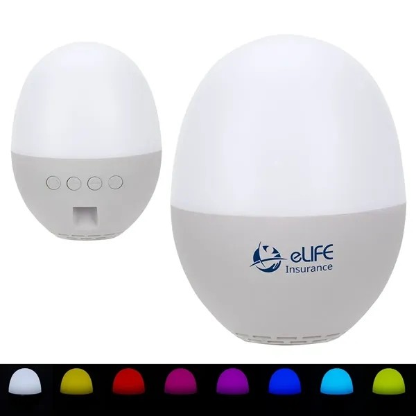 Audio Dome Lighted Wireless Speaker with White Noise Sounds for