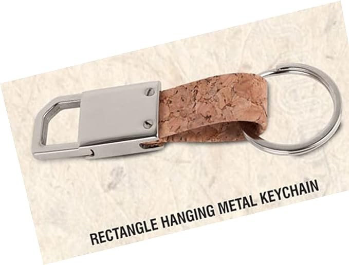 Rectangle Hanging Metal Keychain With Bottle Opener  for