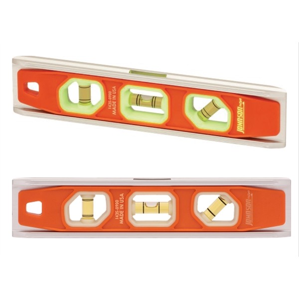 Johnson® 9" Magnetic Glo-View® Torpedo Level for