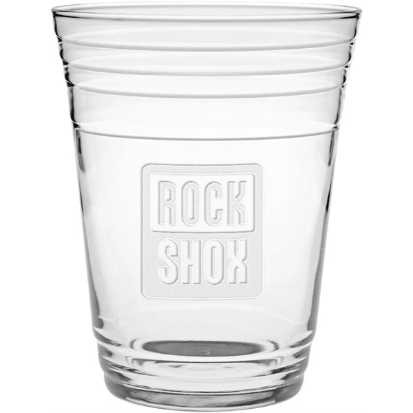 16 oz. Glass Fill Up Cup - Deep Etched for