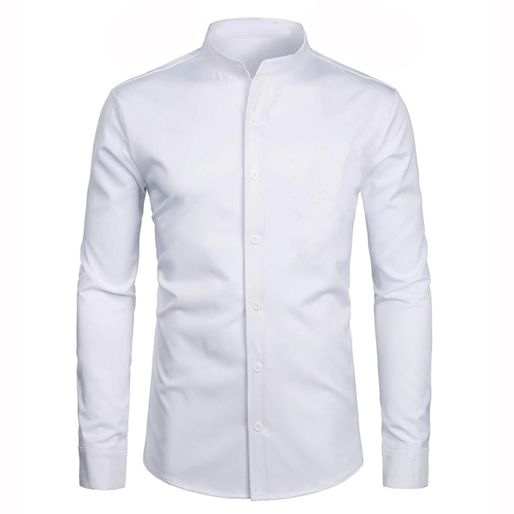 Mandarin collar shirt for