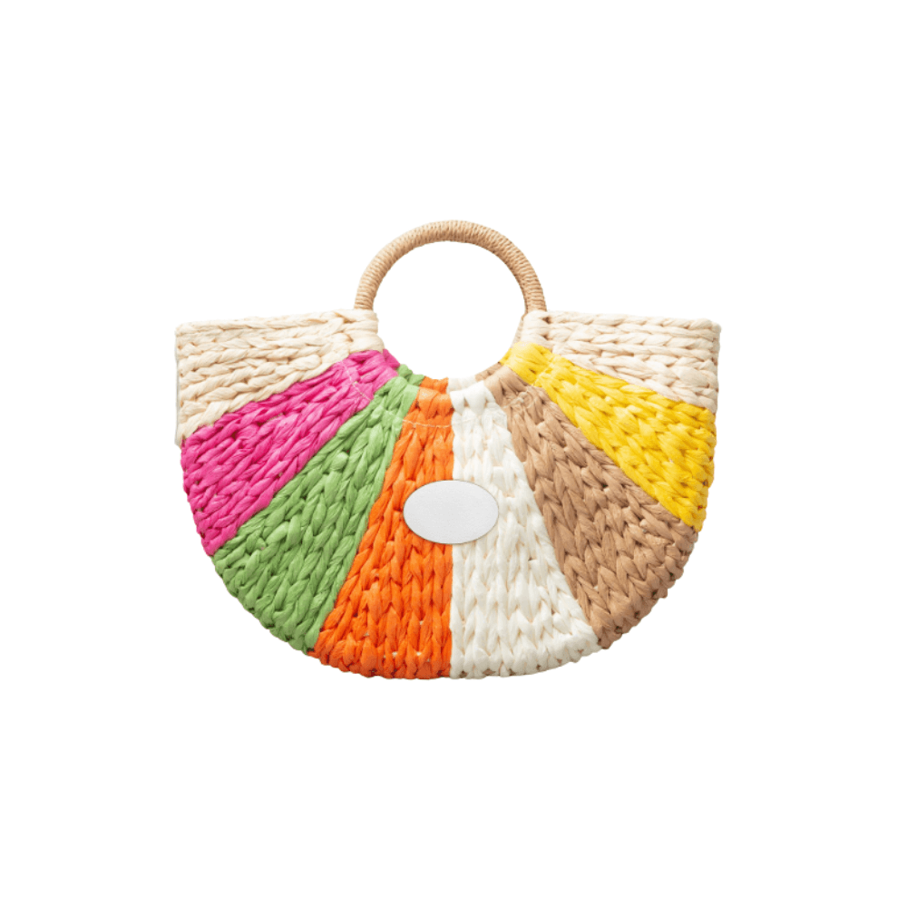 Straw Rainbow Handbag for