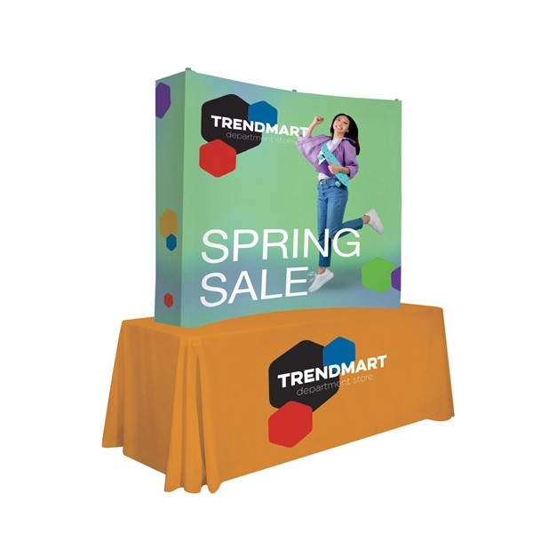6' Curved Splash Tabletop Display Wrap Kit Rcy Polyester for