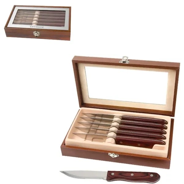 Manchurian Ash 6-Piece Steak Knife Set for