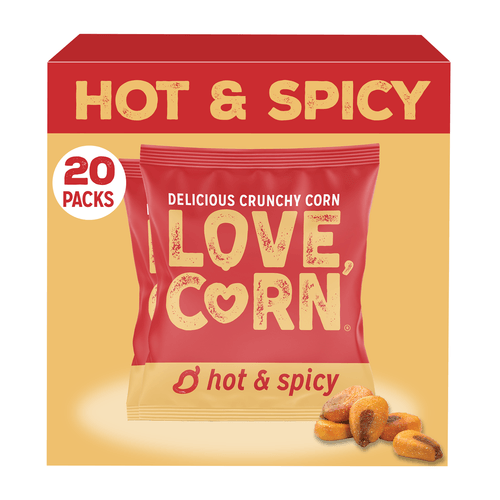 LOVE CORN Hot & Spicy 0.7oz x 20 Bags for