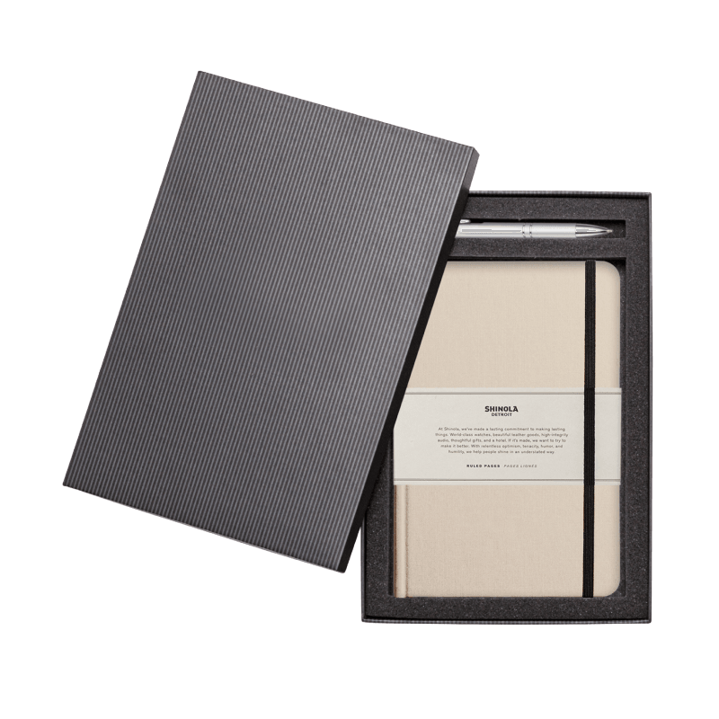 Shinola® HardCover Journal/Clicker Pen Gift Set for