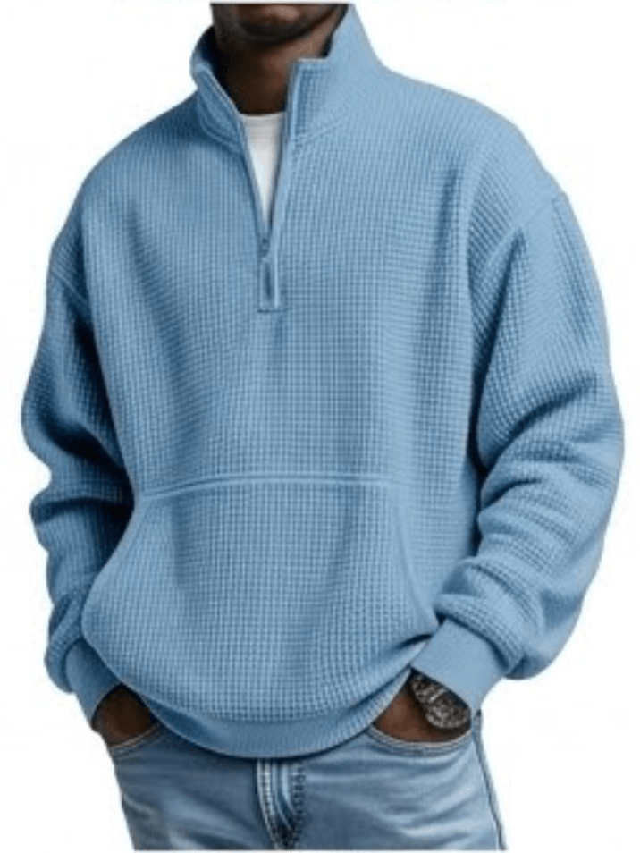 Quarter Zip Waffle Sweatshirts for