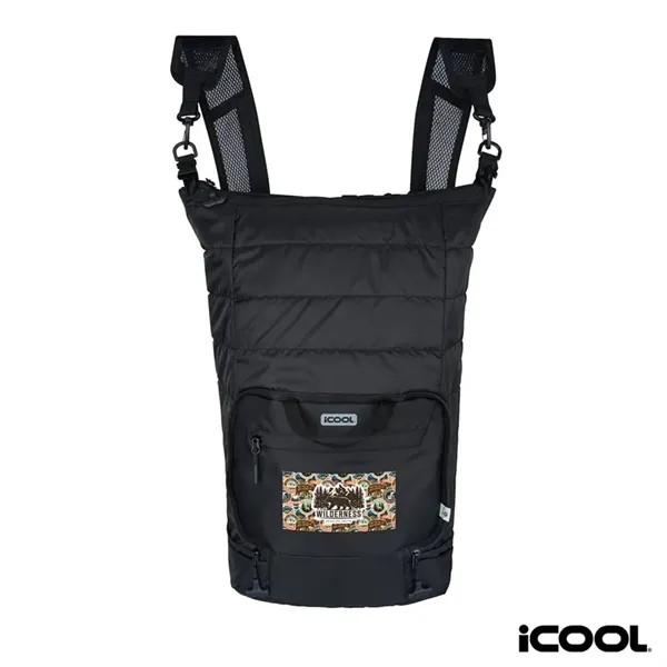 iCOOL® Rockvale Repreve® Packable Puffer 24-Can Backpack .. for