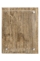 10 1/2" x 13" Barnwood Floating Glass Plaque