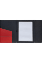 9 1/2 x 12 Laserable Leatherette Canvas Portfolio w / Notepad