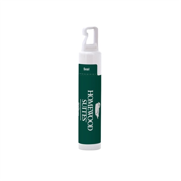 Custom SPF 30 Soy Base Lip Balm In White Hook Cap Tube for