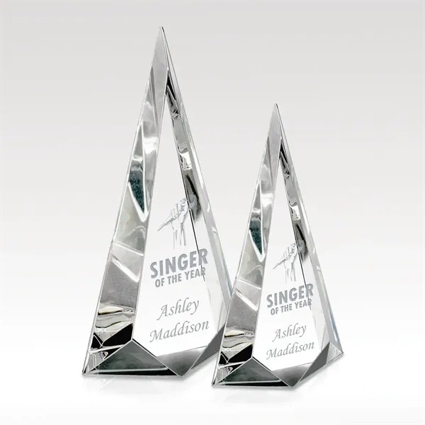 Beveled Glass Triangle Award - Luxar for