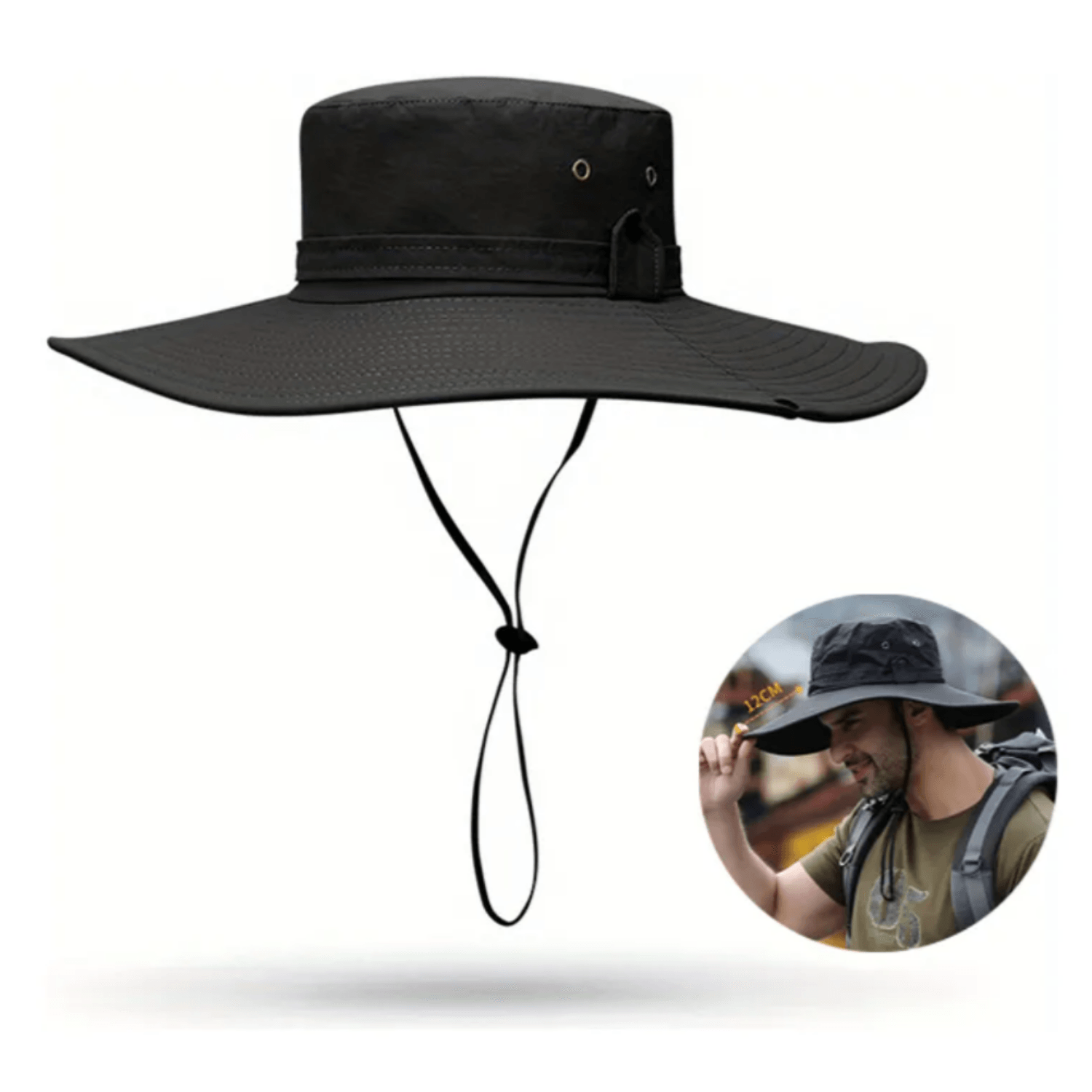 Wide Brim Bucket Hat for