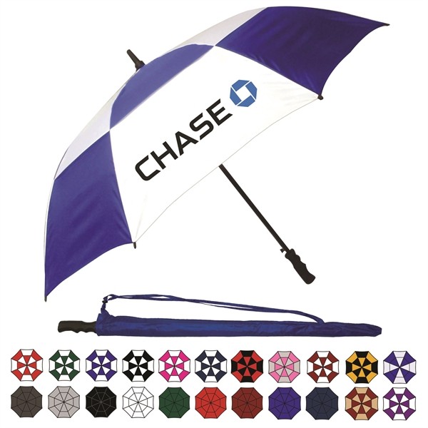 Wind Vented Automatic Open Golf Umbrella (60" Arc) for