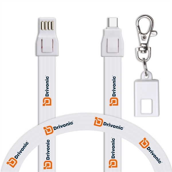 IOS and Micro 2 in 1 Lanyard Charging Cable for