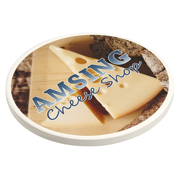 Cobblestone Absorbent Coaster with Cork Base for