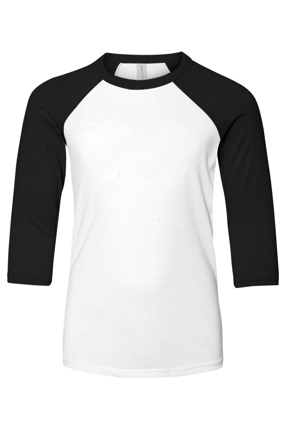 BELLA + CANVAS Youth Three-Quarter Sleeve Baseball Tee for
